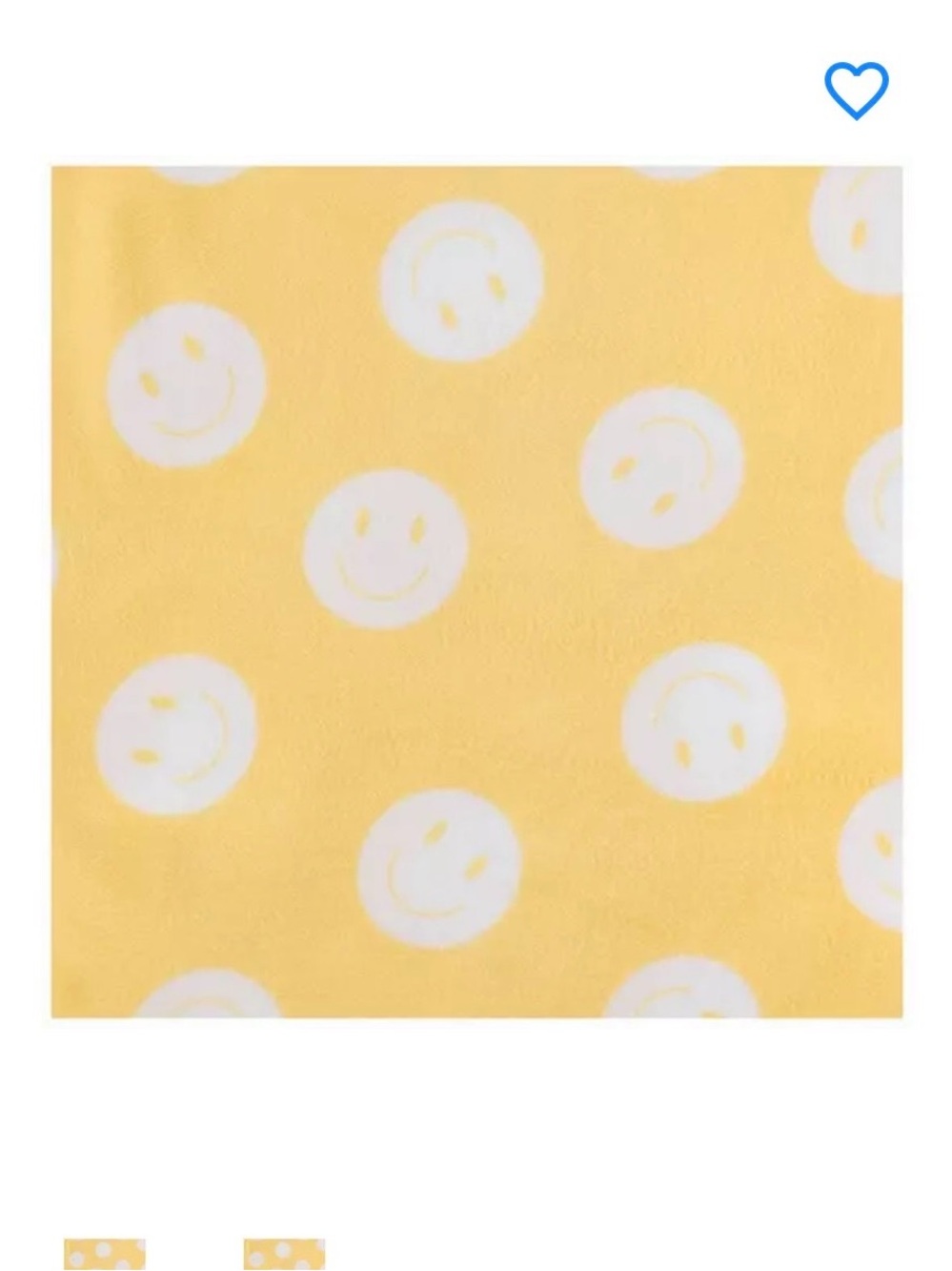Yellow Smiley Print fleece fabric